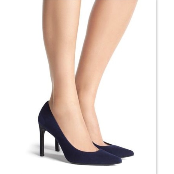 New STUART WEITZMAN Black Patent Leather Classic Heel Pumps 9 - Picture 4 of 8